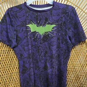 Under Armour Kids Purple and Green Graphic Tee Joker Batman